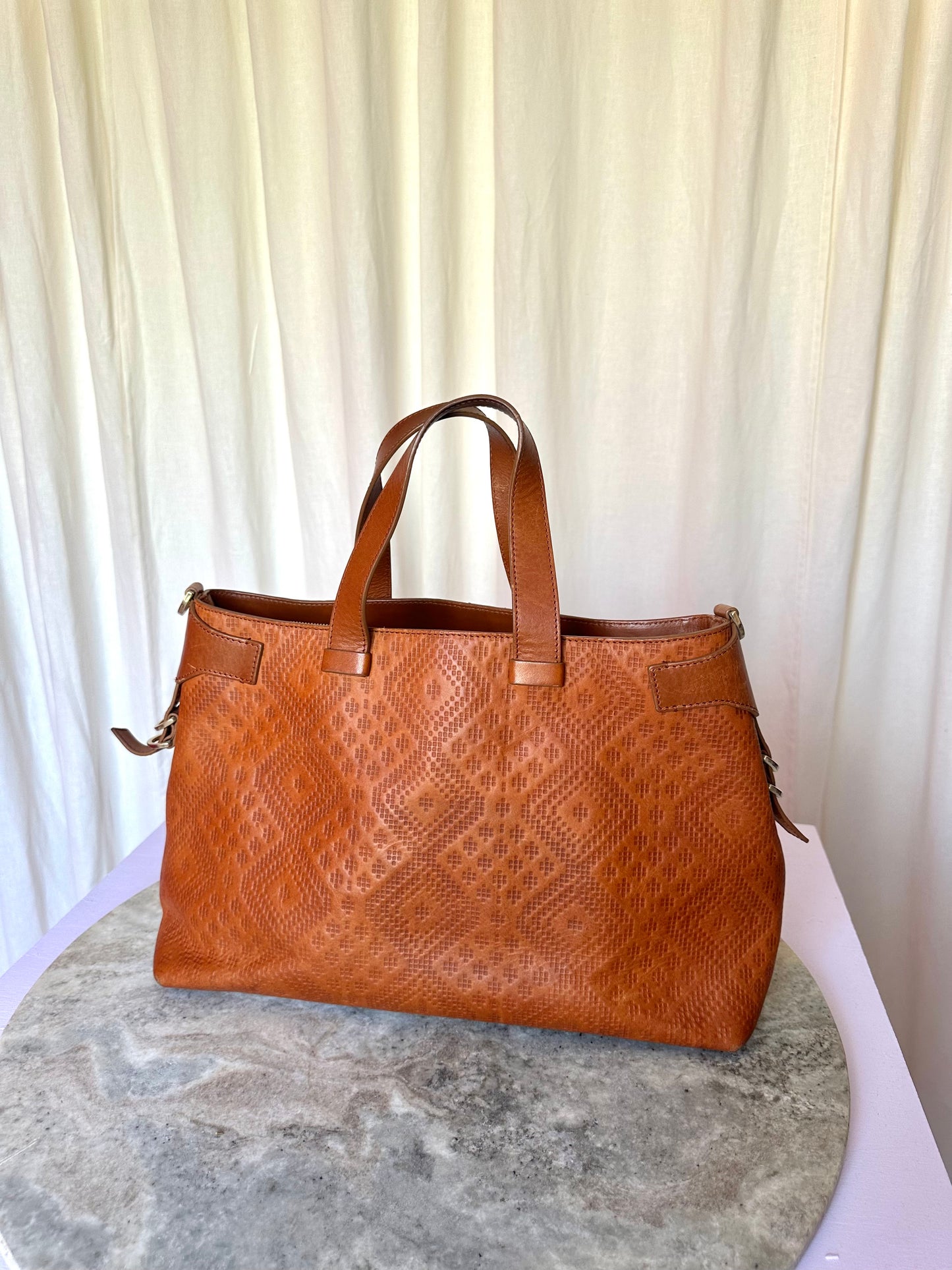 Tas Pollini leer bruin