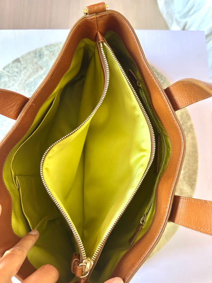 Tas Pollini leer bruin