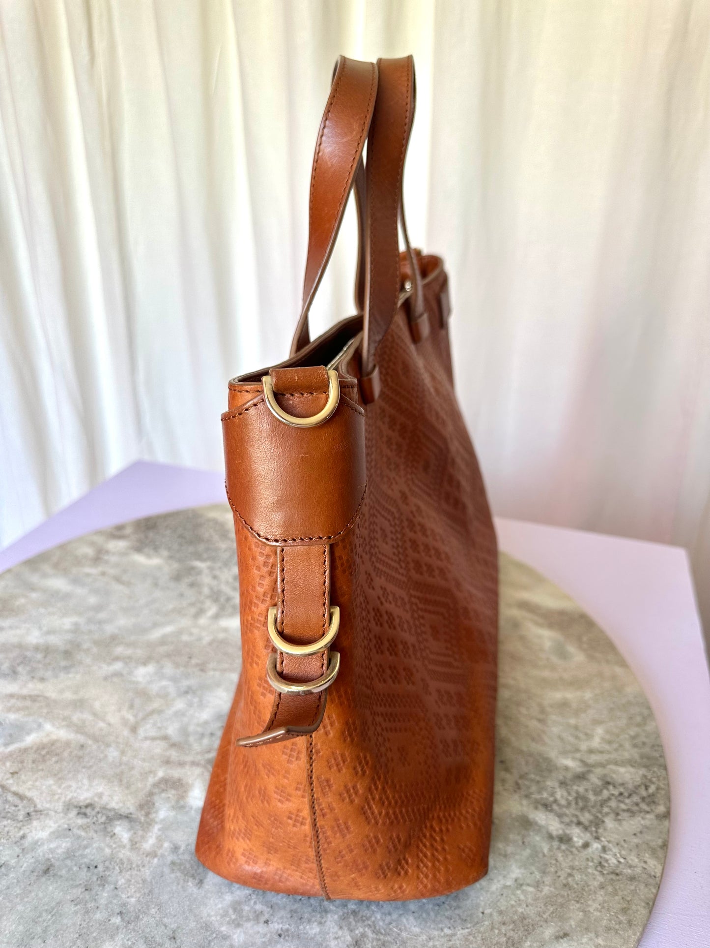 Tas Pollini leer bruin