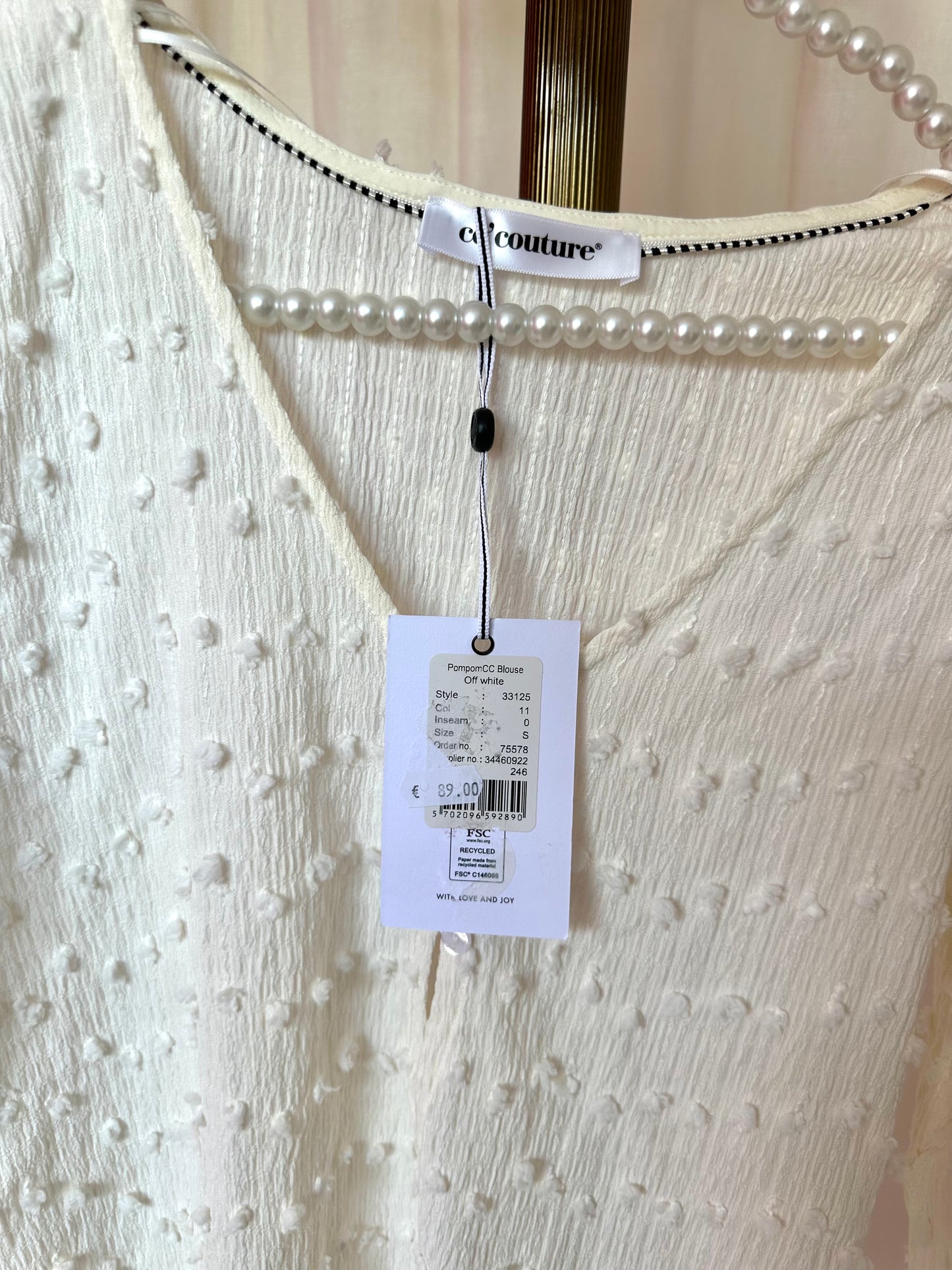 Top Co’couture creme maat S