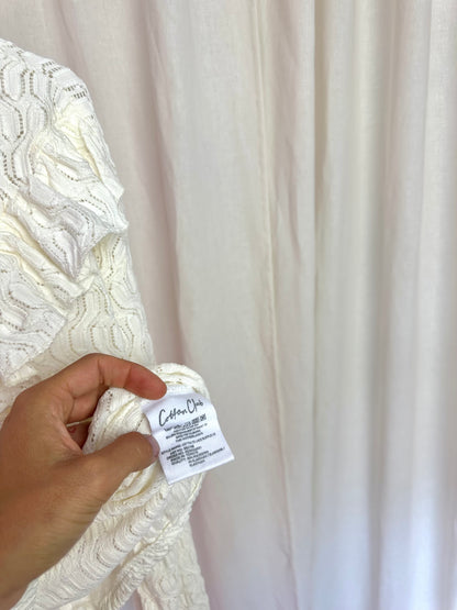 Top Cotton Club ruches crème maat XS