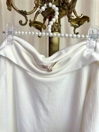 Top Esqualo off shoulder creme maat 38