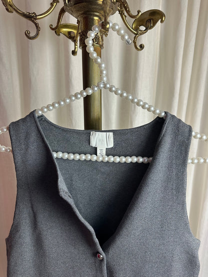 Top H&M gilet knopen donkergrijs maat S