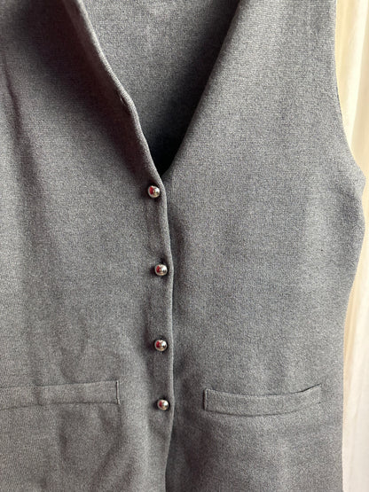 Top H&M gilet knopen donkergrijs maat S