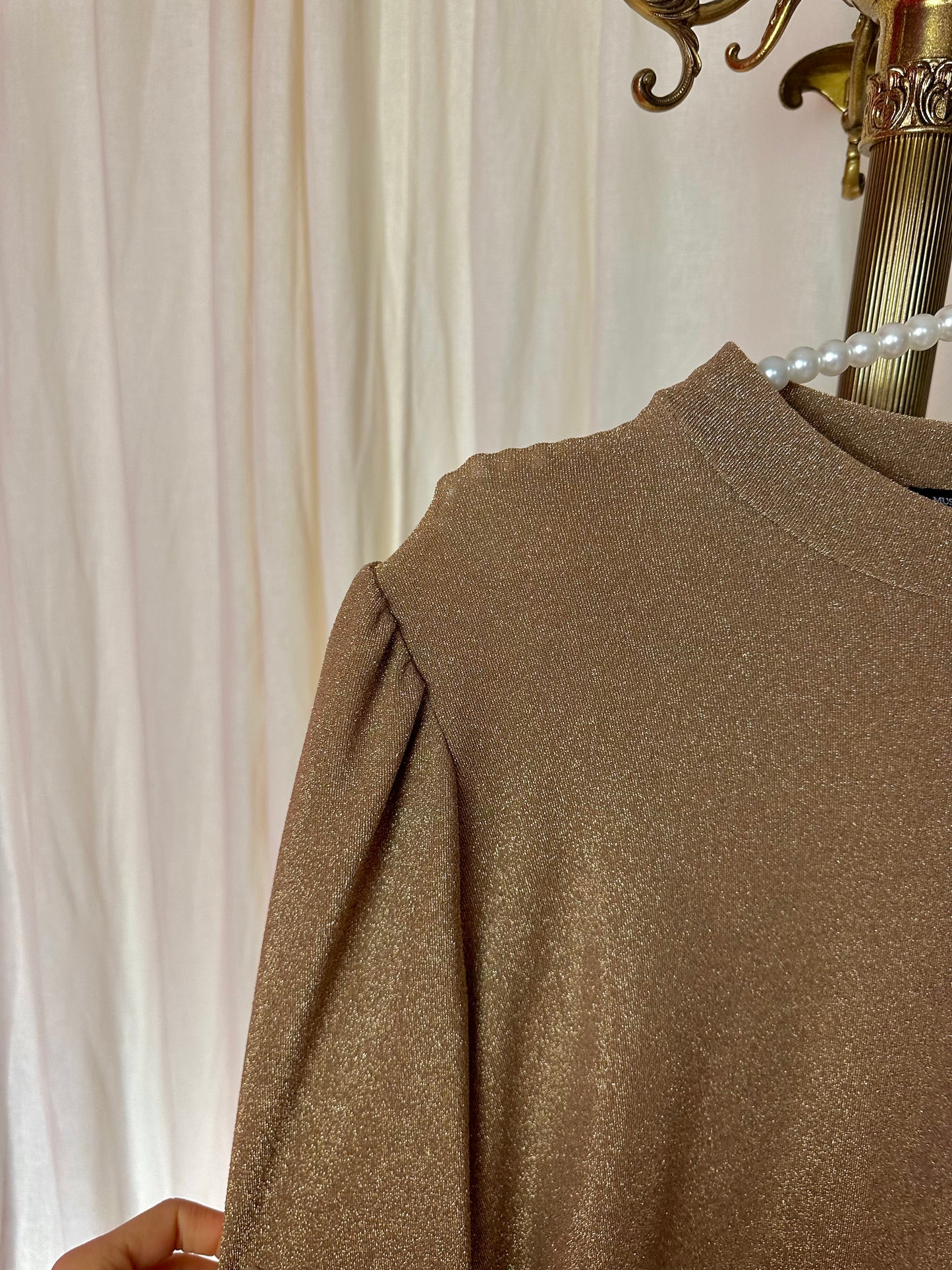 Top Musthaves By Elja pofmouw glitters brons maat S/M