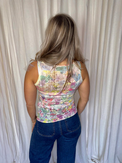 Top Princess handcrafted meerkleurig lichtroze,geel maat 34