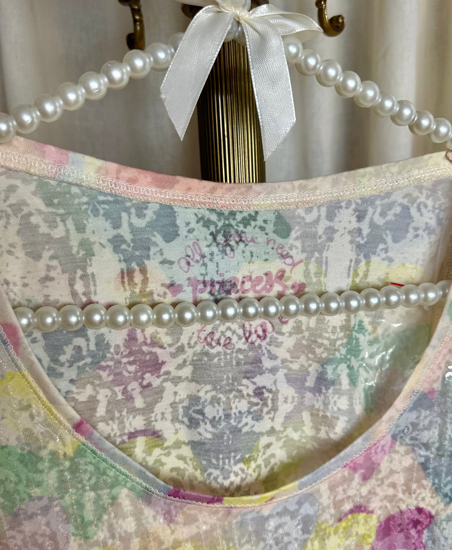 Top Princess handcrafted meerkleurig lichtroze,geel maat 34