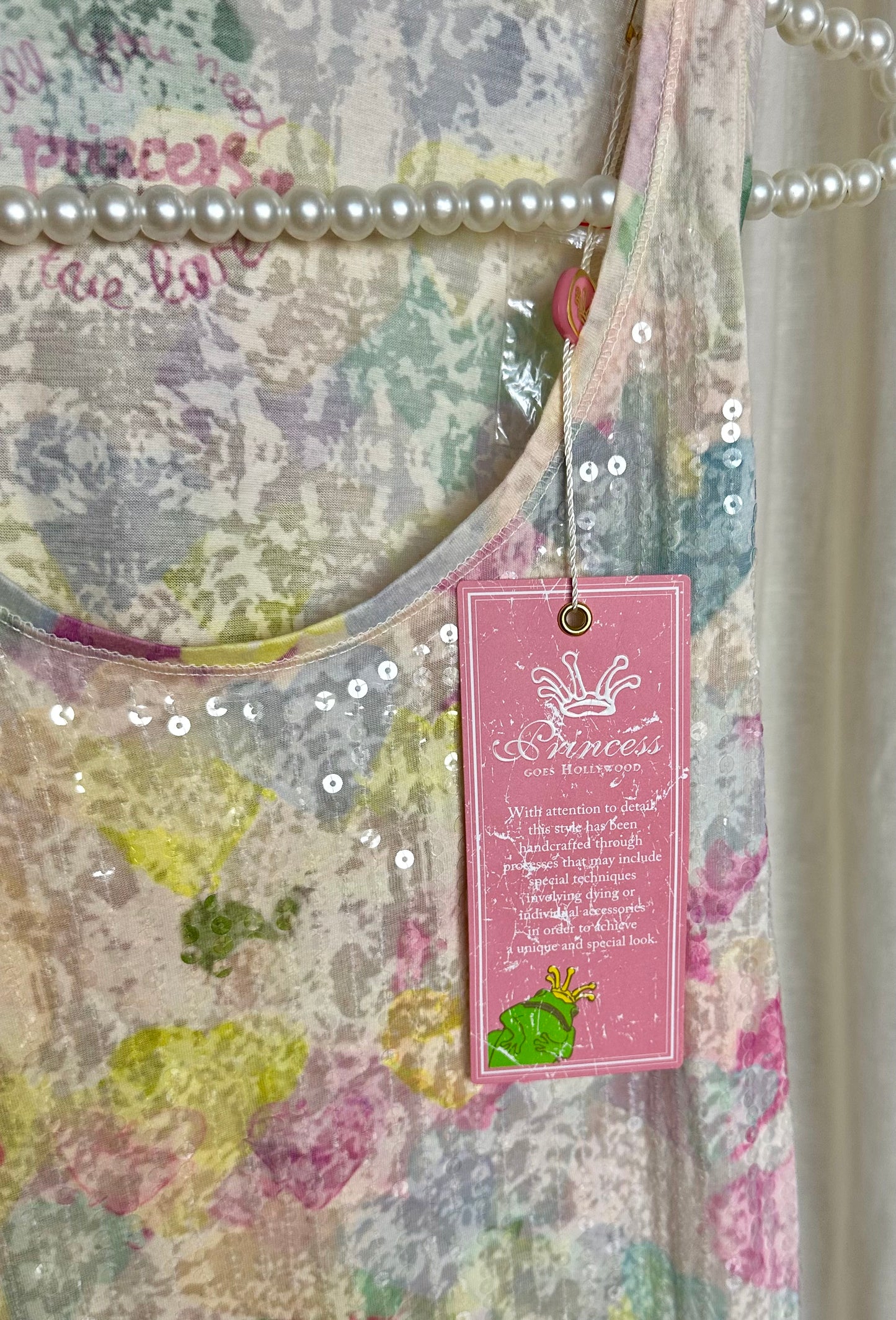 Top Princess handcrafted meerkleurig lichtroze,geel maat 34