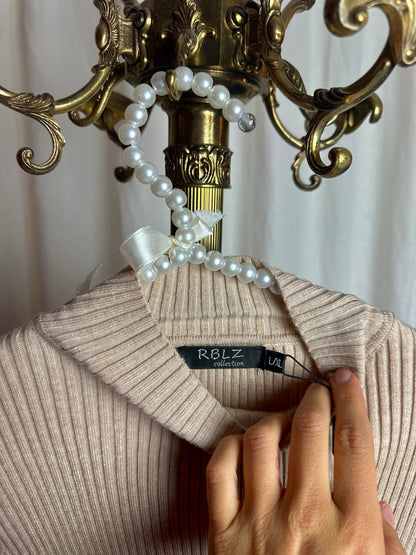 Top RBLZ gebreid beige maat L/XL