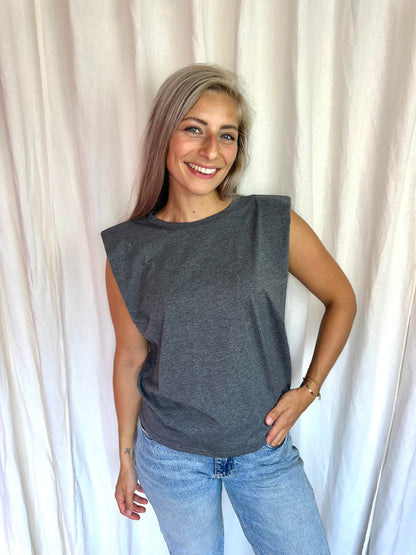 Top Version Feminin grijs maat S