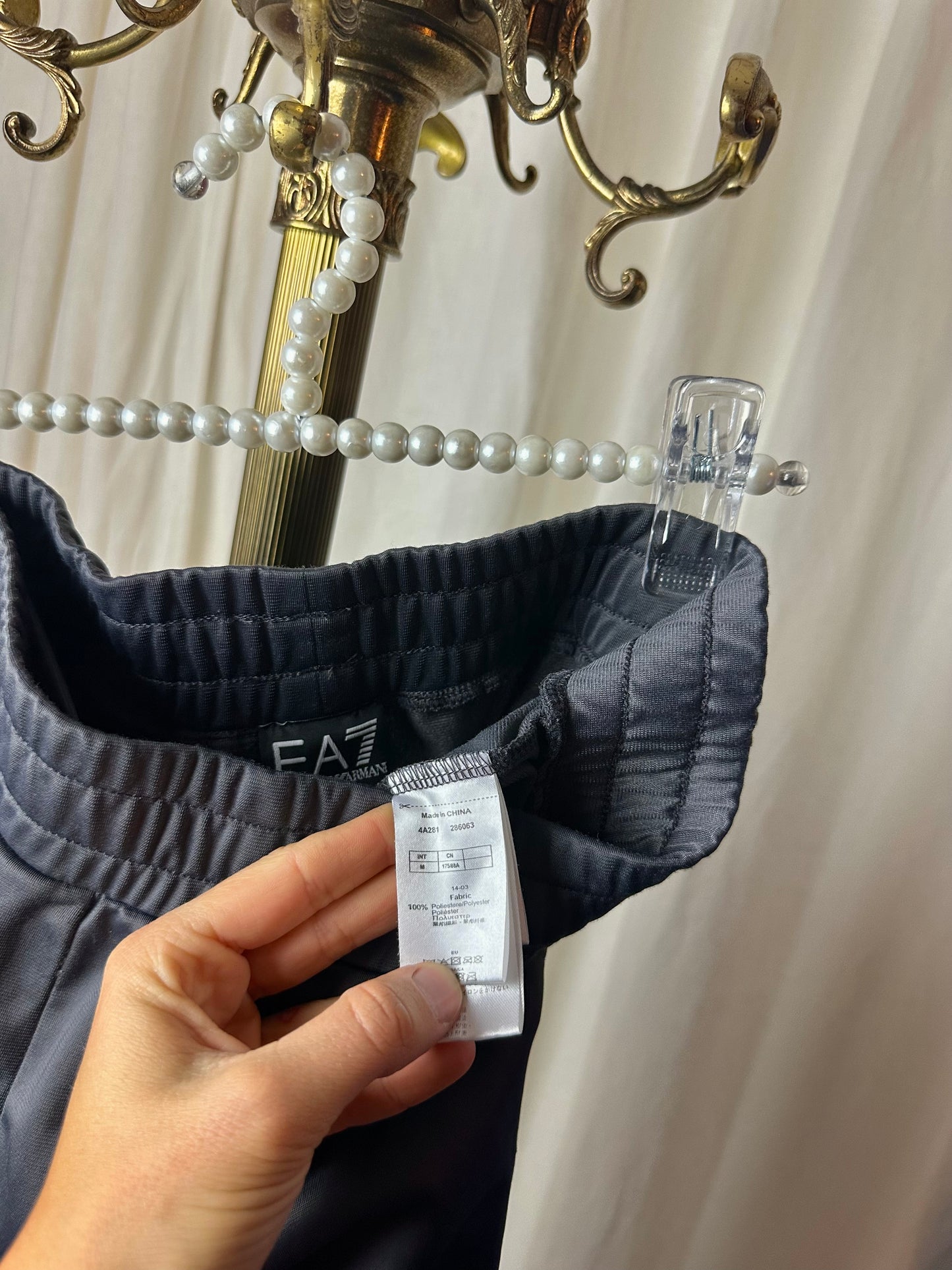 Trainingspak (Vest+Broek) Armani glitters donkergrijs maat M