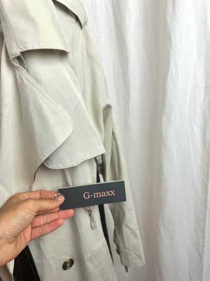 Trenchcoat G-maxx beige/zwart - Maat XS