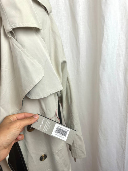 Trenchcoat G-maxx beige/zwart - Maat XS