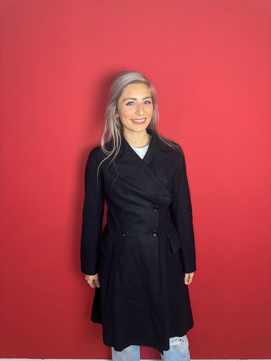 Trenchcoat S' zwart - Maat 38
