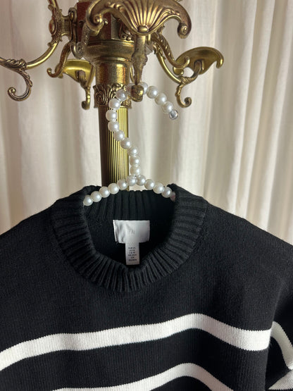 Trui H&M streep zwart,creme maat XS