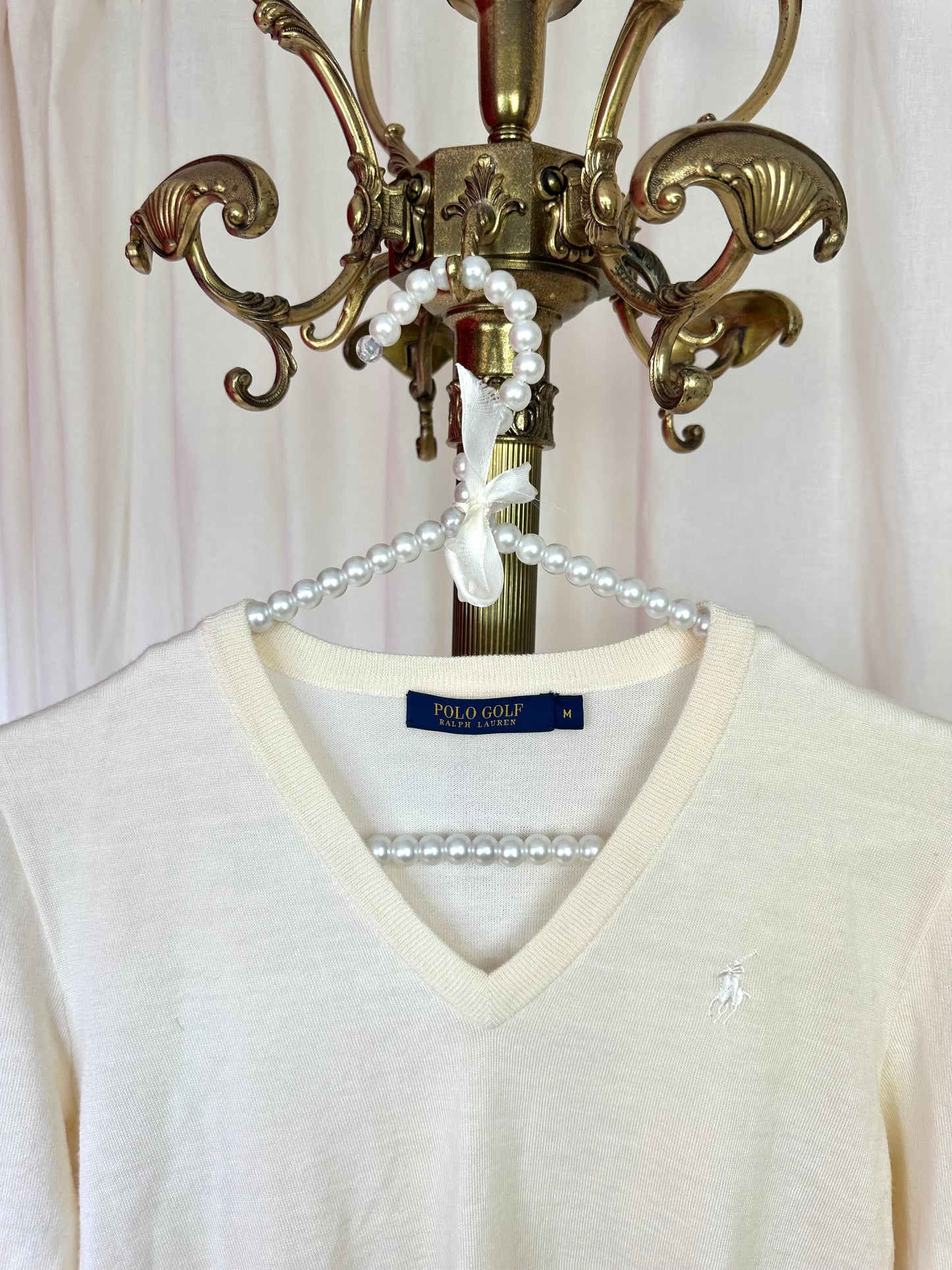 Trui Polo Golf Ralph Lauren beige,creme maat M
