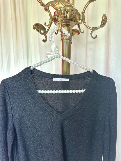 Trui Ridiculous classic glitter zwart maat 42