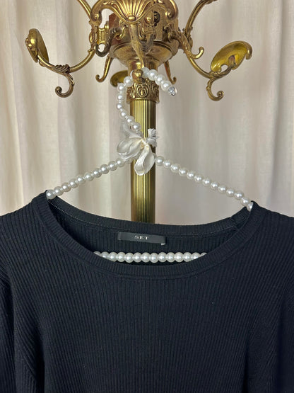Trui SET Fashion gebreid wijde mouw zwart maat 36