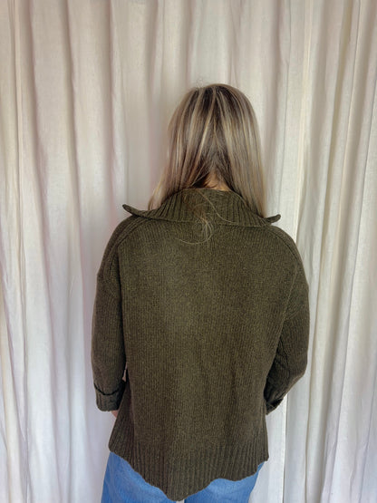Trui Zadig&Voltaire gebreid Cheri merino wol legergroen - maat XS