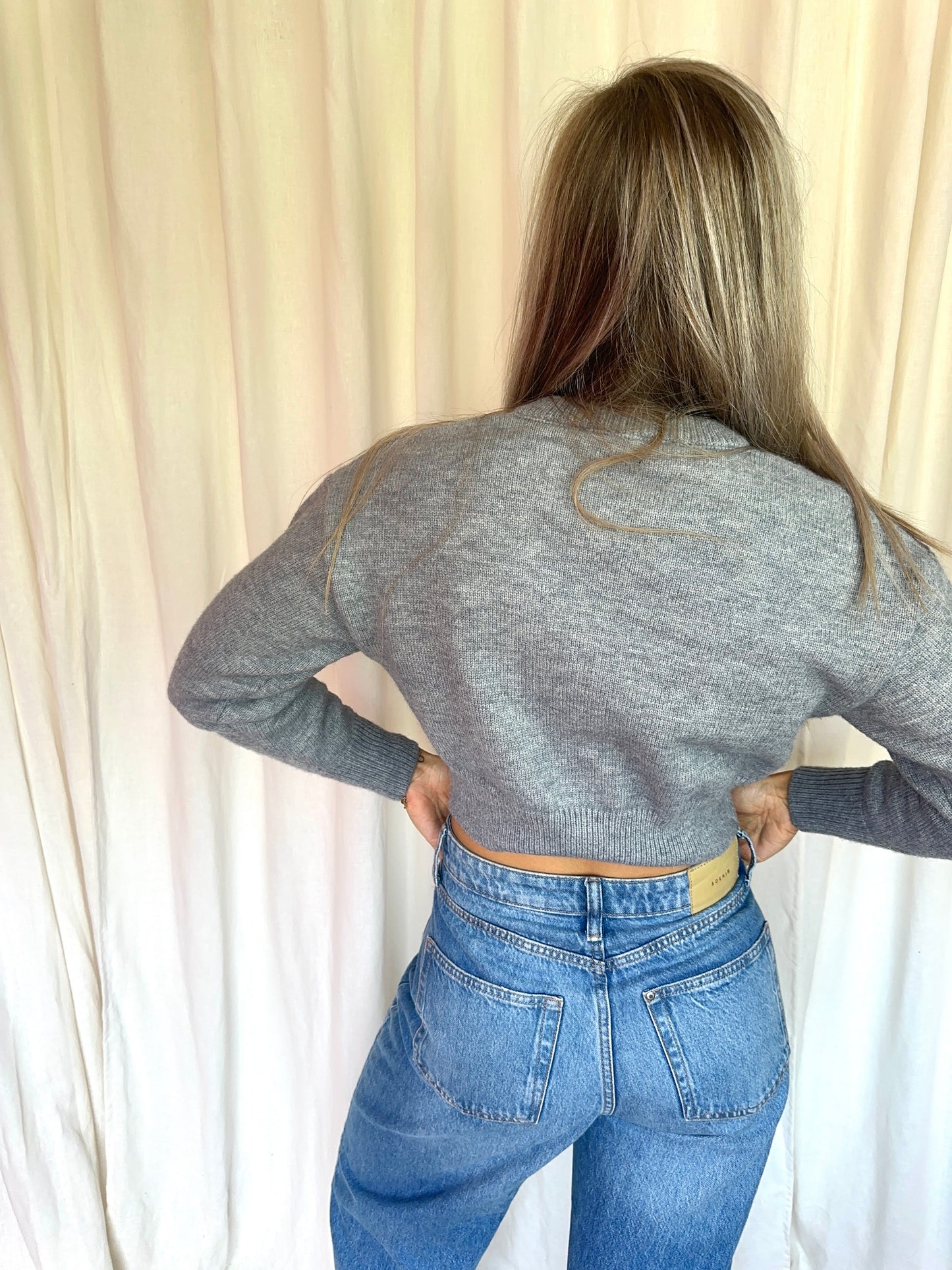 Trui Zara cropped grijs maat XS