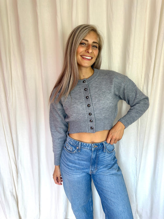 Trui Zara cropped grijs maat XS