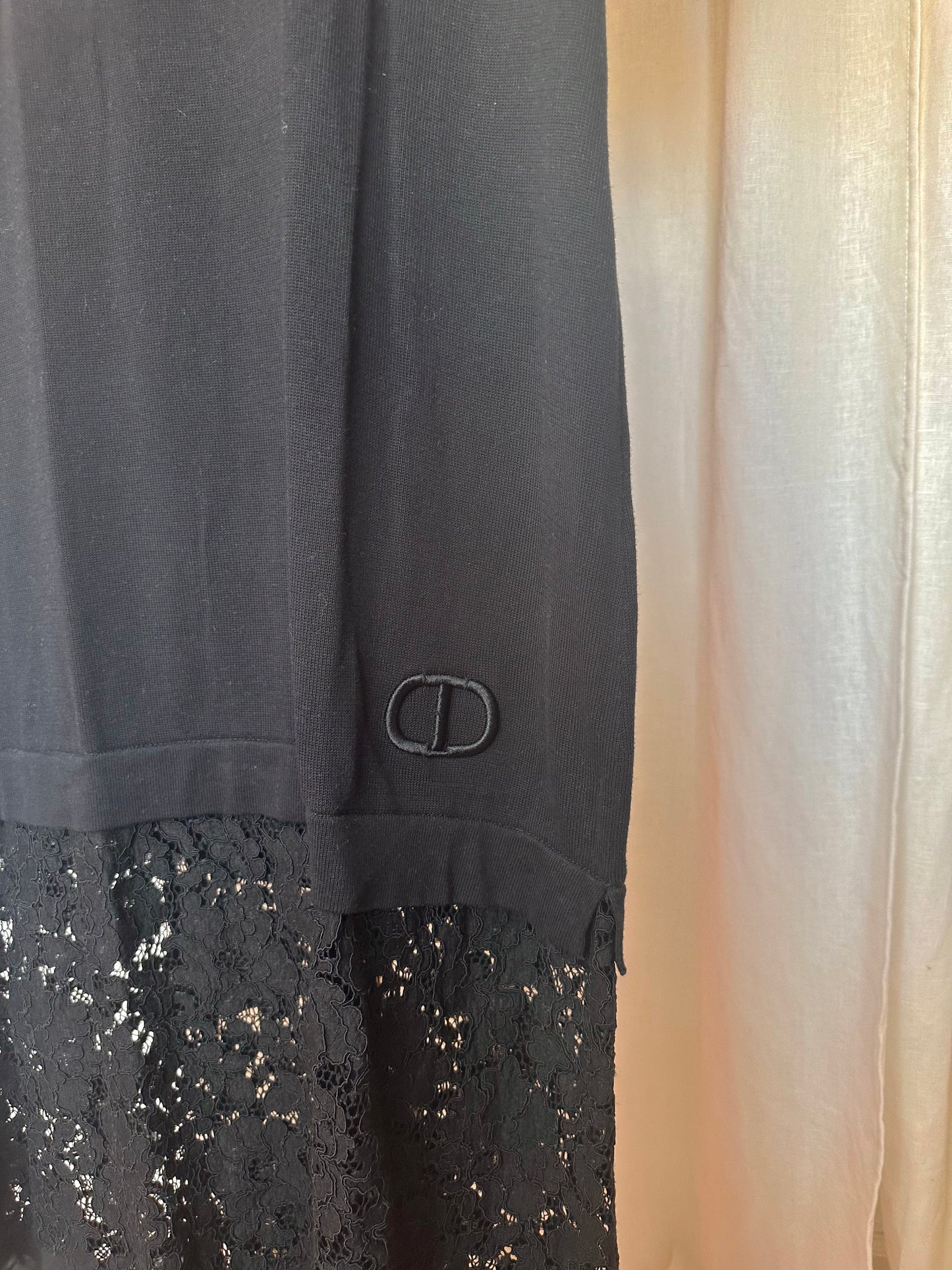 Jurk Twin-Set lang kant zwart - maat S(36)
