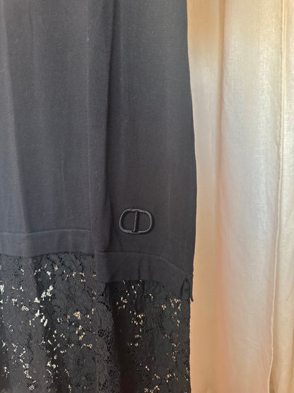 Jurk Twin-Set lang kant zwart - maat S(36)