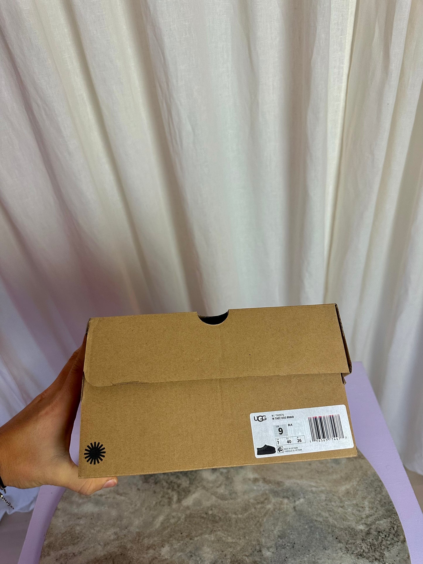 UGG Tazz braid zwart instappers teddy - maat 40