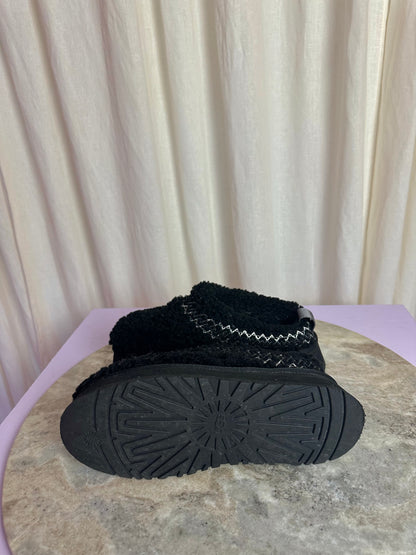 UGG Tazz braid zwart instappers teddy - maat 40