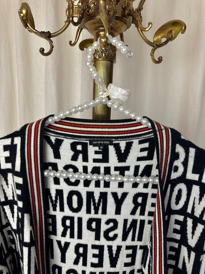 Vest Caroline Biss print zwart,wit maat 38