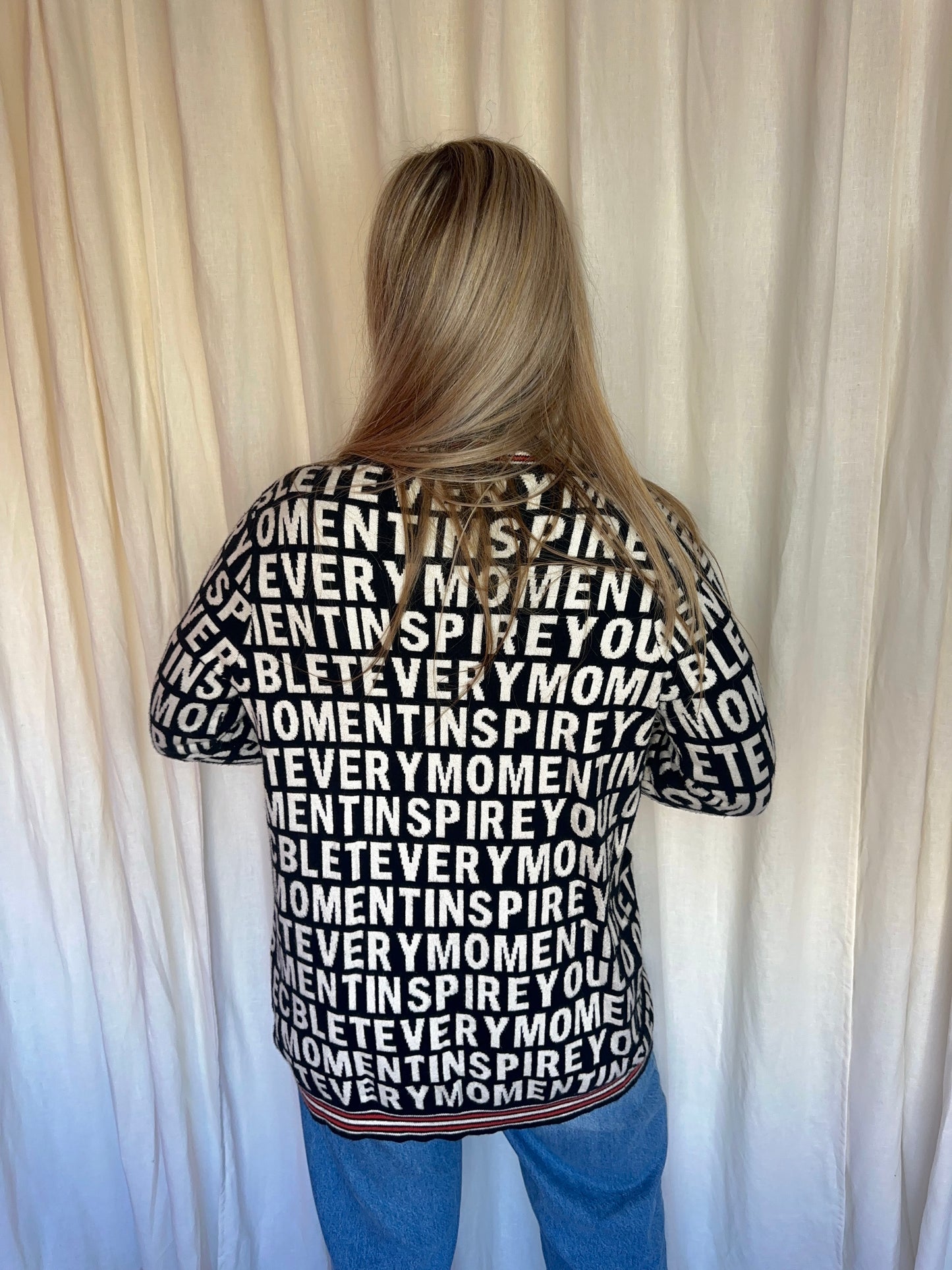Vest Caroline Biss print zwart,wit maat 38