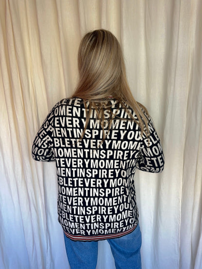 Vest Caroline Biss print zwart,wit maat 38