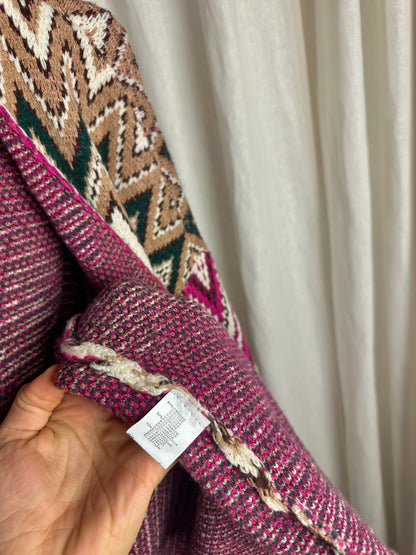 Vest Ciao Milano zigzag roze,beige,groen onesize