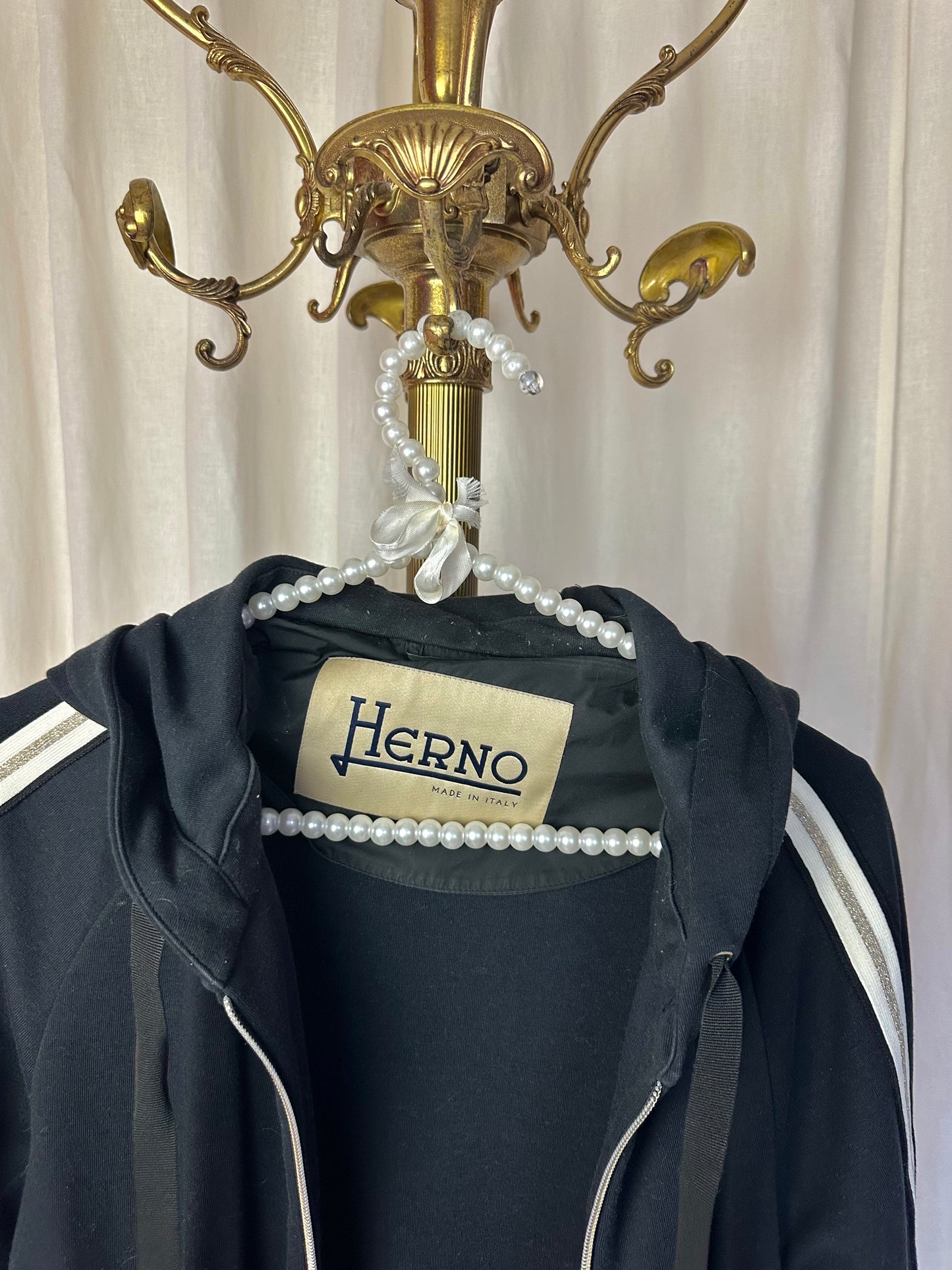 Vest Herno lang zwart bies - maat 38 (M)