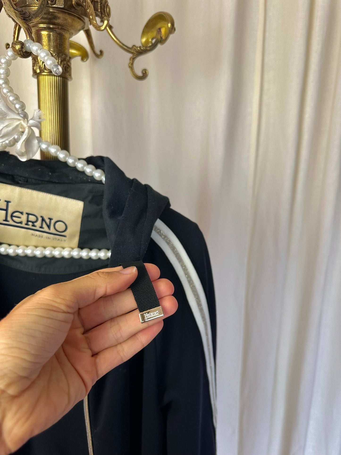 Vest Herno lang zwart bies - maat 38 (M)
