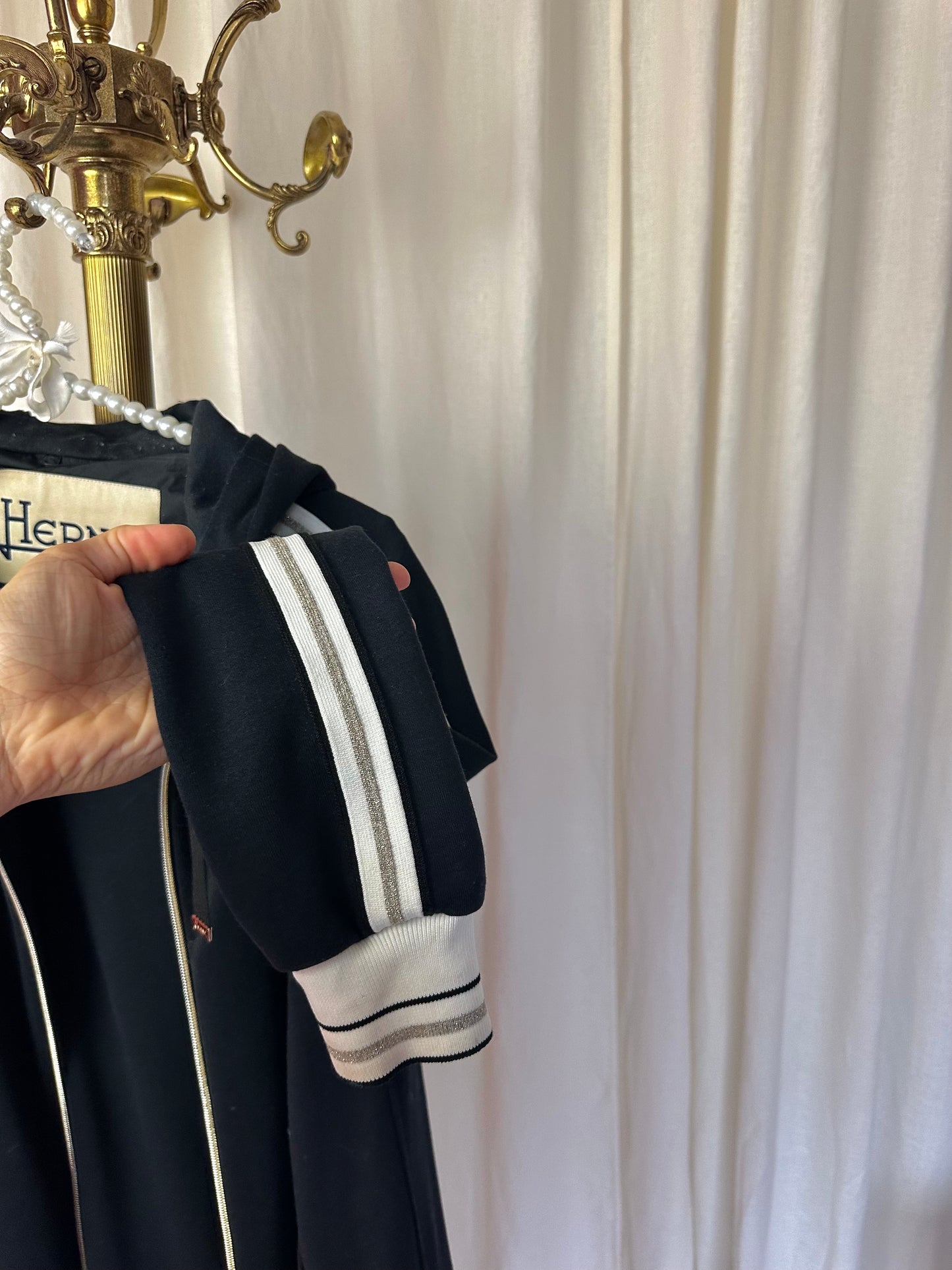 Vest Herno lang zwart bies - maat 38 (M)