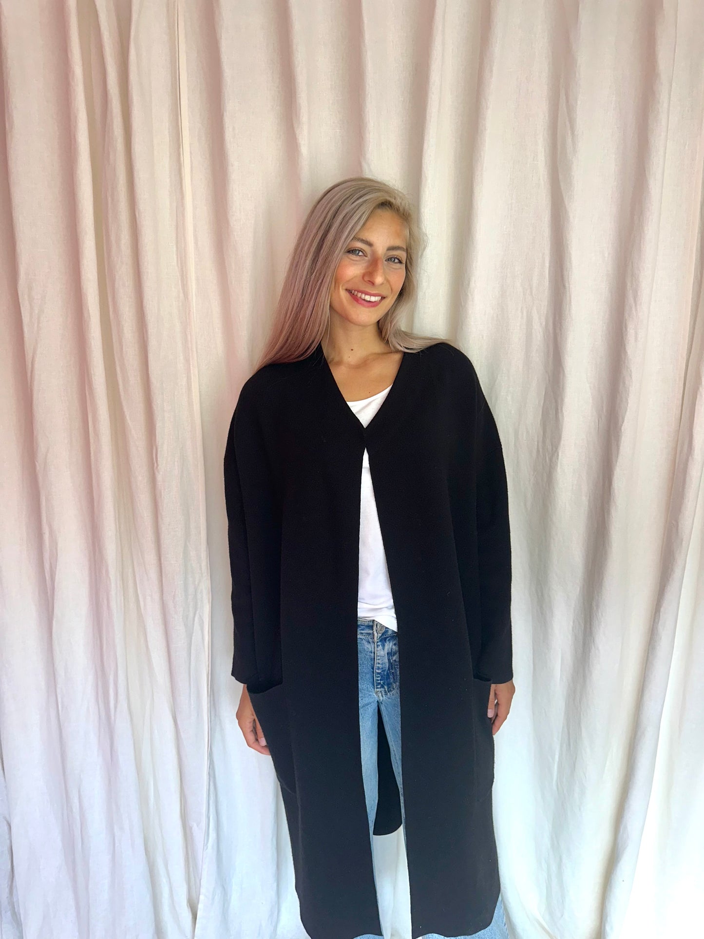 Vest Maje lang zwart onesize