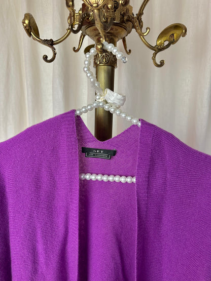Vest SET wol magenta, paars - maat 36 (S)