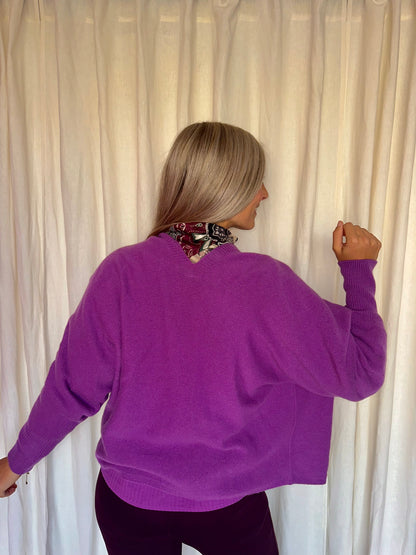 Vest SET wol magenta, paars - maat 36 (S)