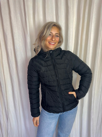 Winterjas Airforce zwart capuchon - maat L (40)