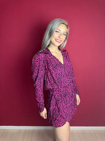 Zadig&Voltaire Reveal Print Leo Jurk – Roze Panterprint (SJCP0412F)