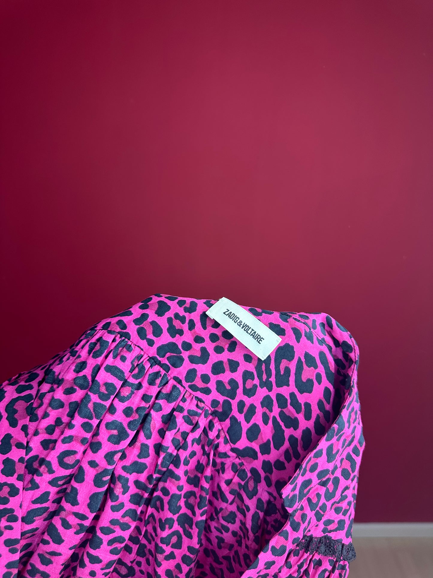 Zadig&Voltaire Reveal Print Leo Jurk – Roze Panterprint (SJCP0412F)