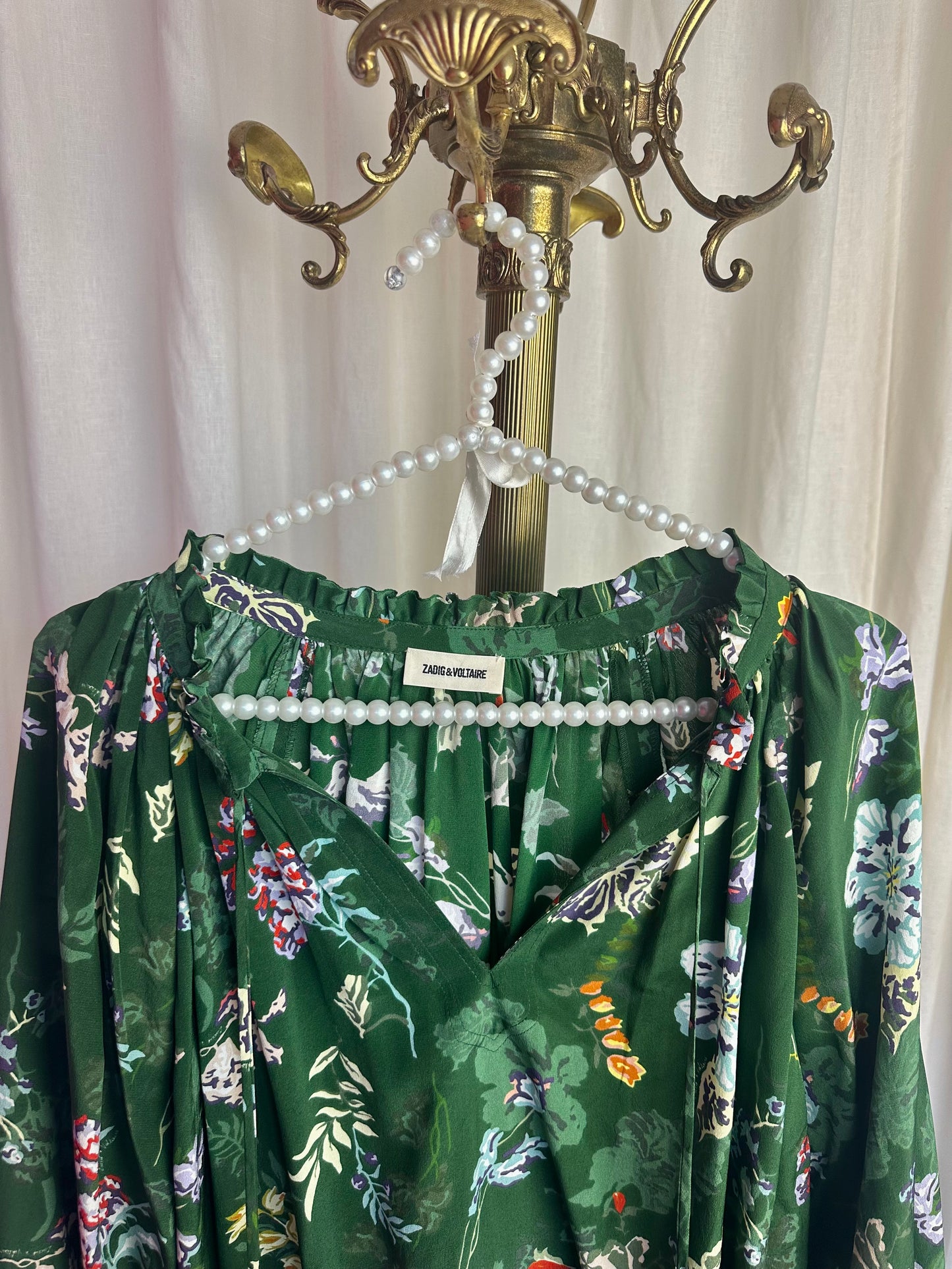 Set twee-delig Zadig&Voltaire (blouse theresa + rok Jim) print groen