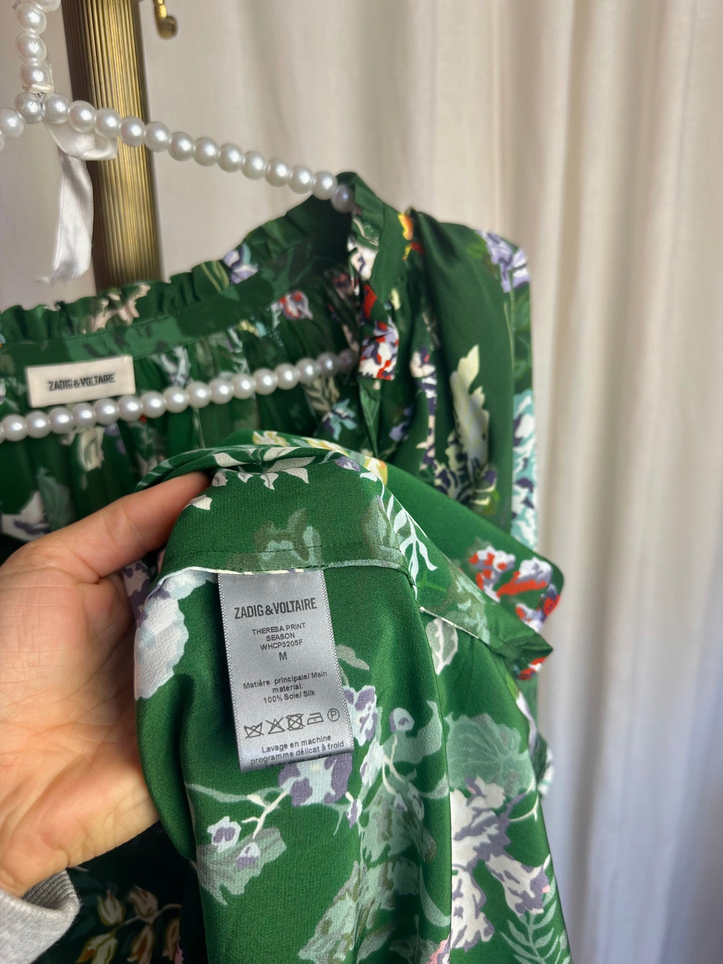 Set twee-delig Zadig&Voltaire (blouse theresa + rok Jim) print groen