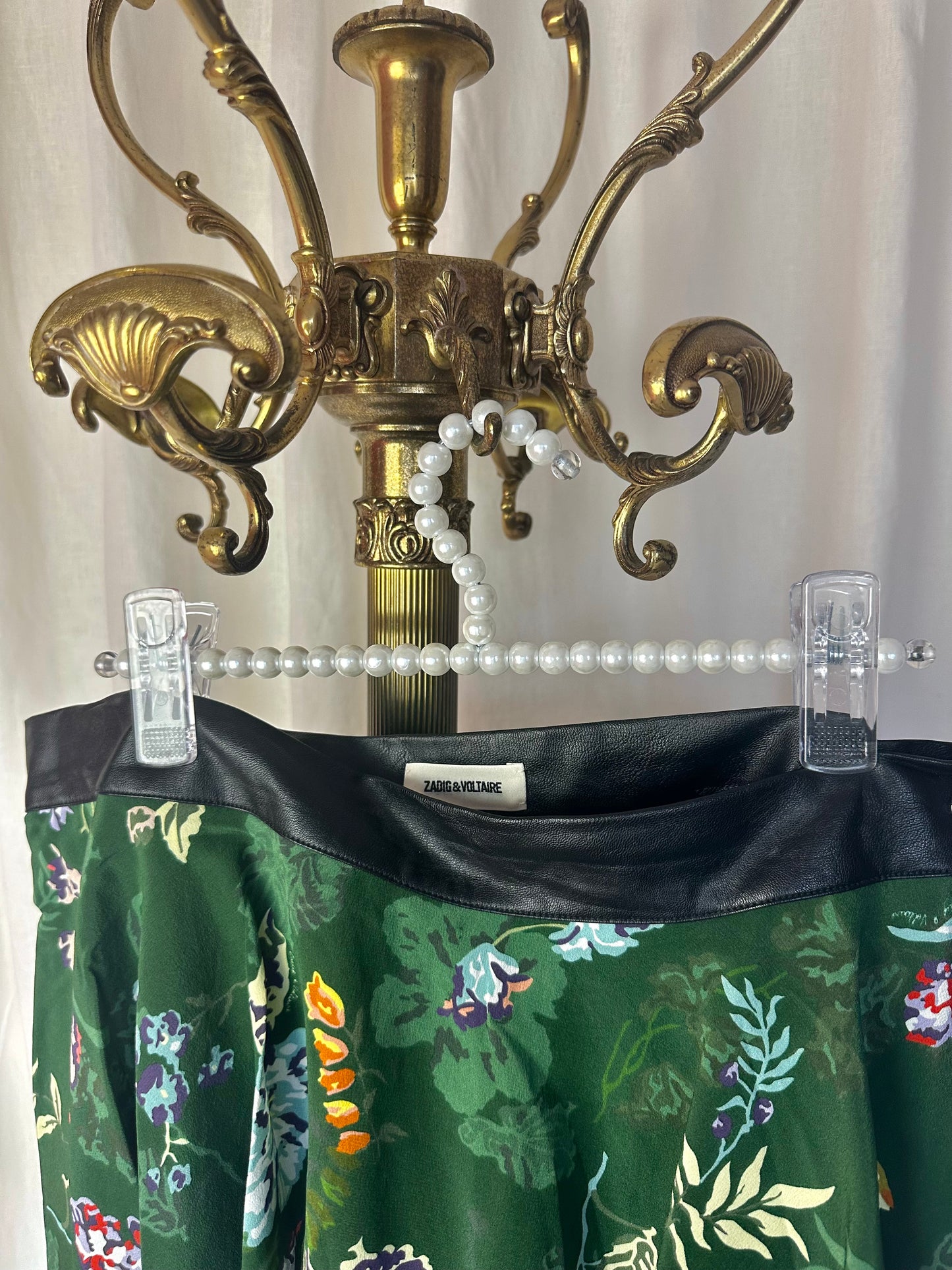 Set twee-delig Zadig&Voltaire (blouse theresa + rok Jim) print groen