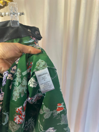 Set twee-delig Zadig&Voltaire (blouse theresa + rok Jim) print groen