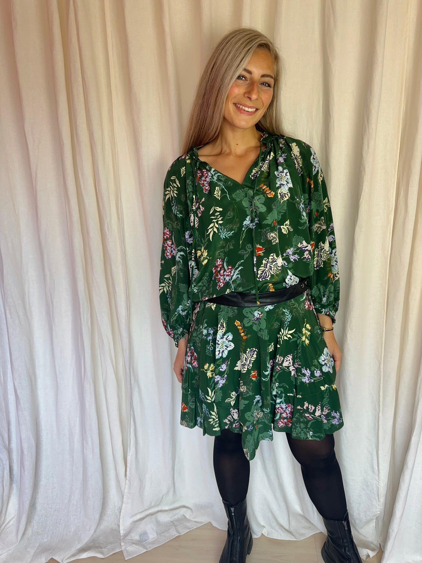 Set twee-delig Zadig&Voltaire (blouse theresa + rok Jim) print groen
