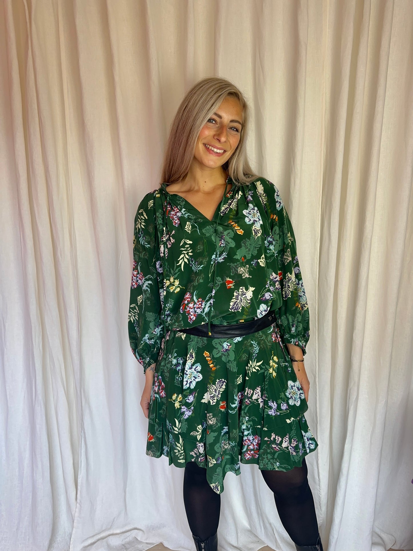 Set twee-delig Zadig&Voltaire (blouse theresa + rok Jim) print groen