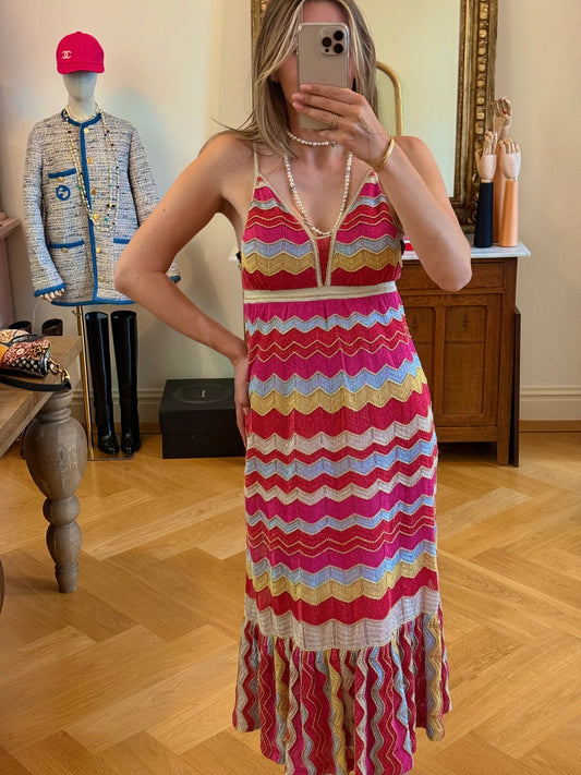 Jurk Missoni roze/rood