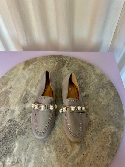 Espadrilles Marquiiz grijs parels maat 36